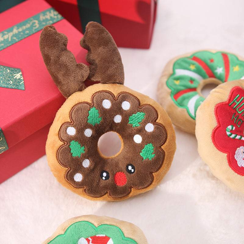 Dog Plush Toy - Christmas Donut “Reindeer”