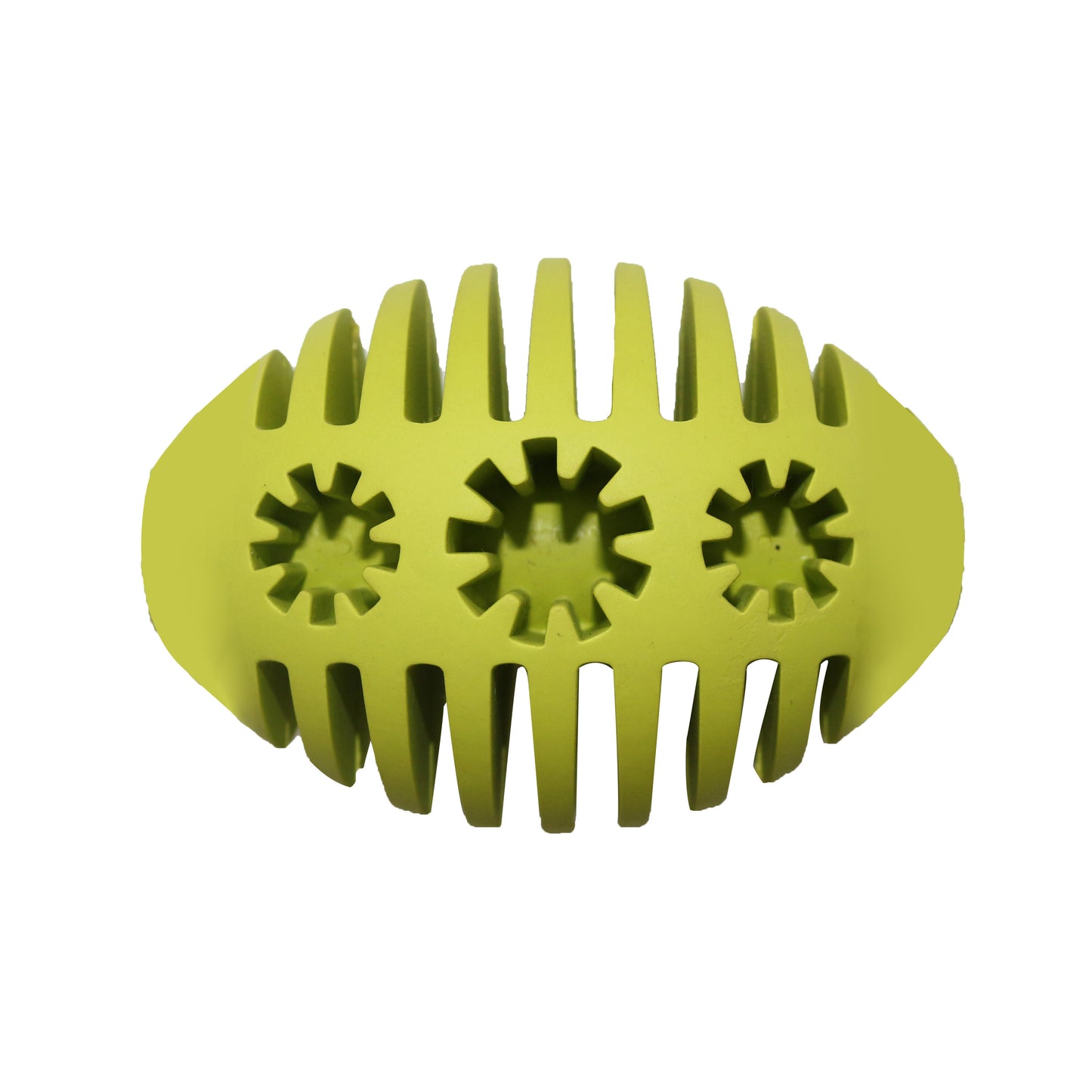 Dog Rubber Chewing Toy - Green Rugby