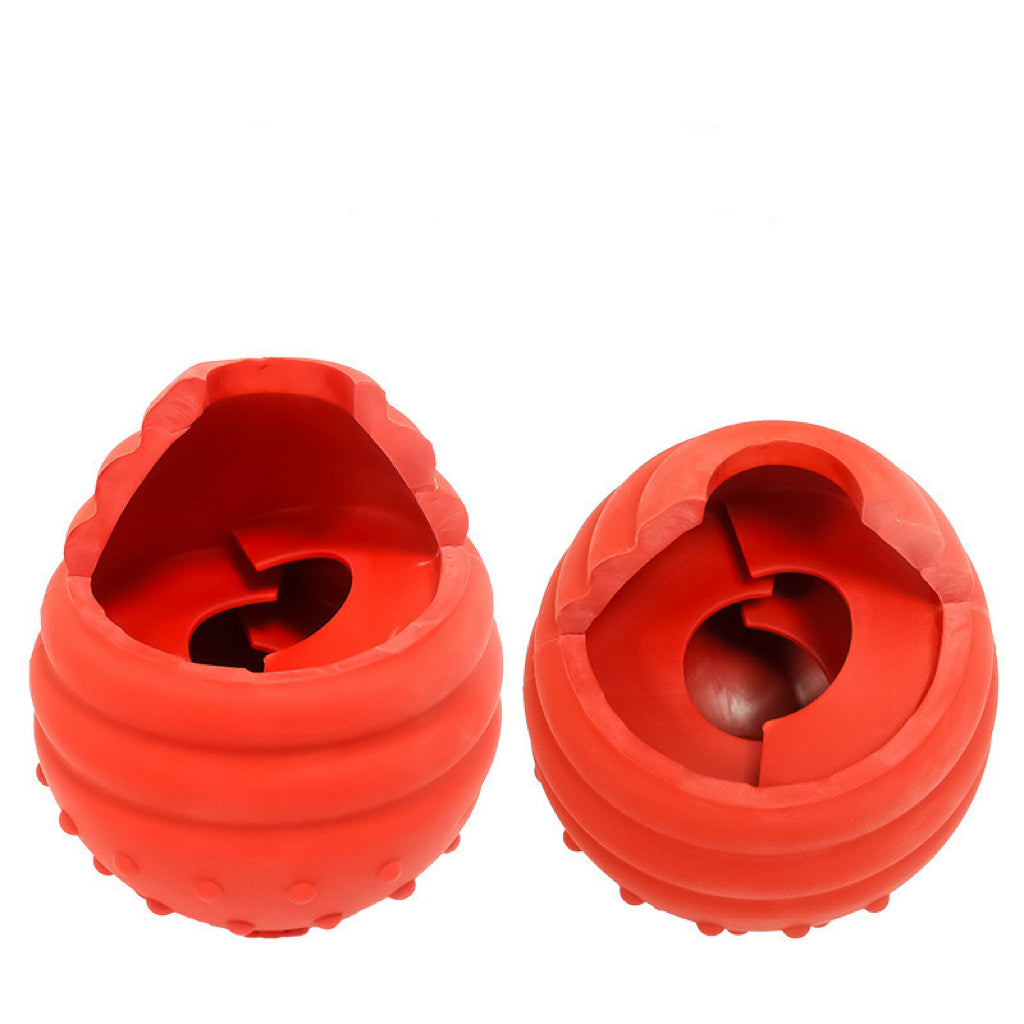 Dog Rubber Treat Dispensing Toy - Yellow Spiral Shell