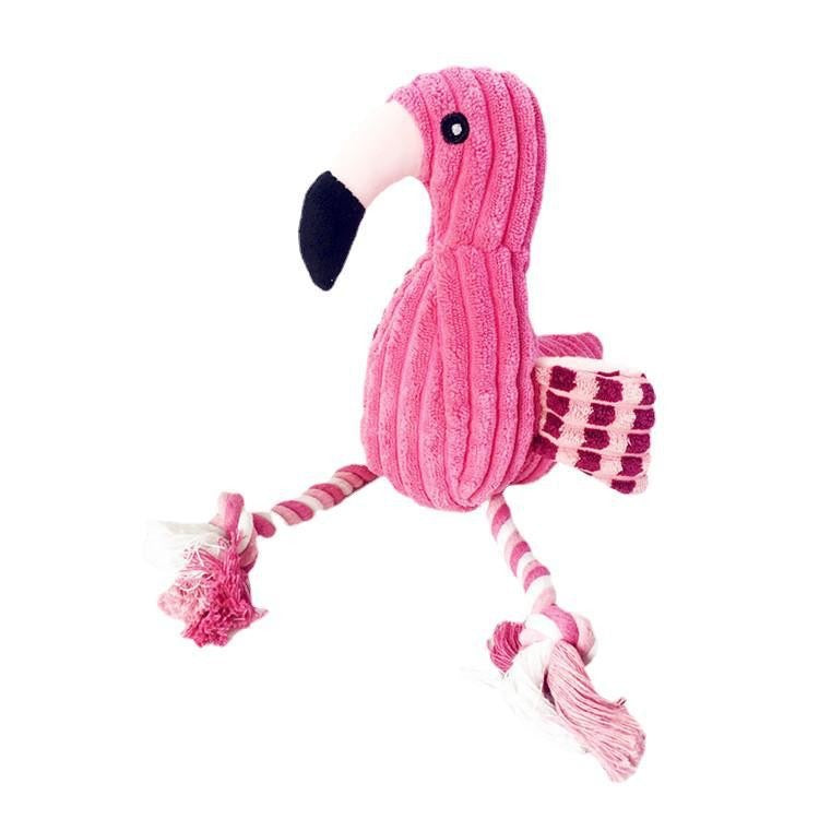 Dog Toy Durable Plush Flamingo