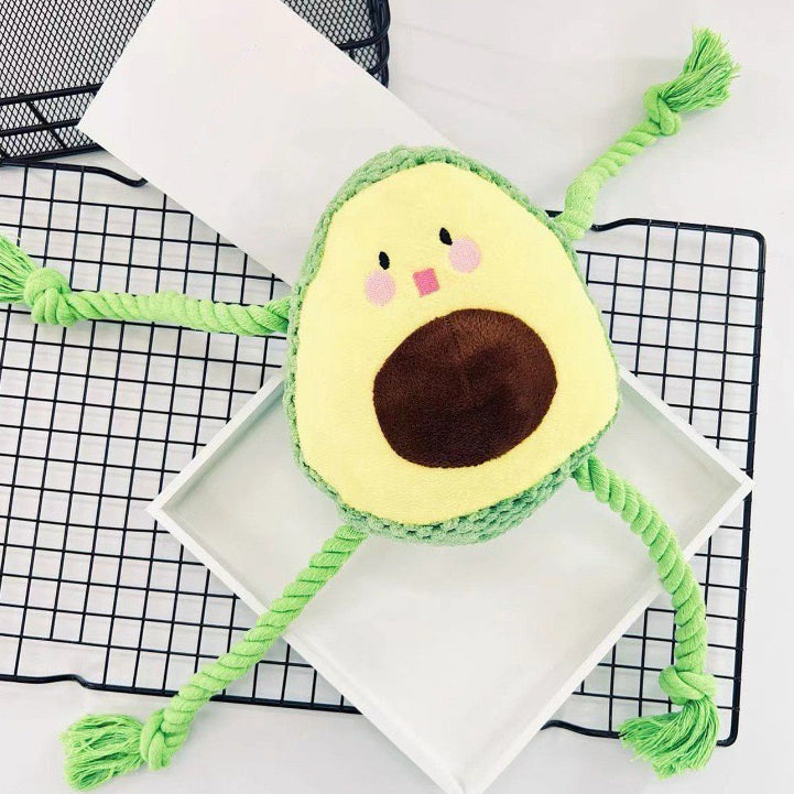 Dog Toy Durable Plush Avocado