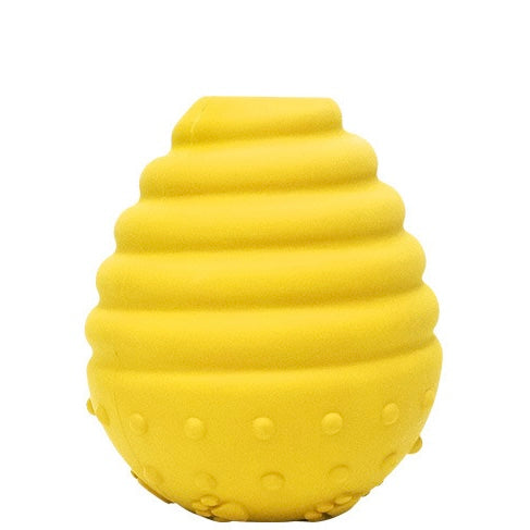 Dog Rubber Treat Dispensing Toy - Yellow Spiral Shell