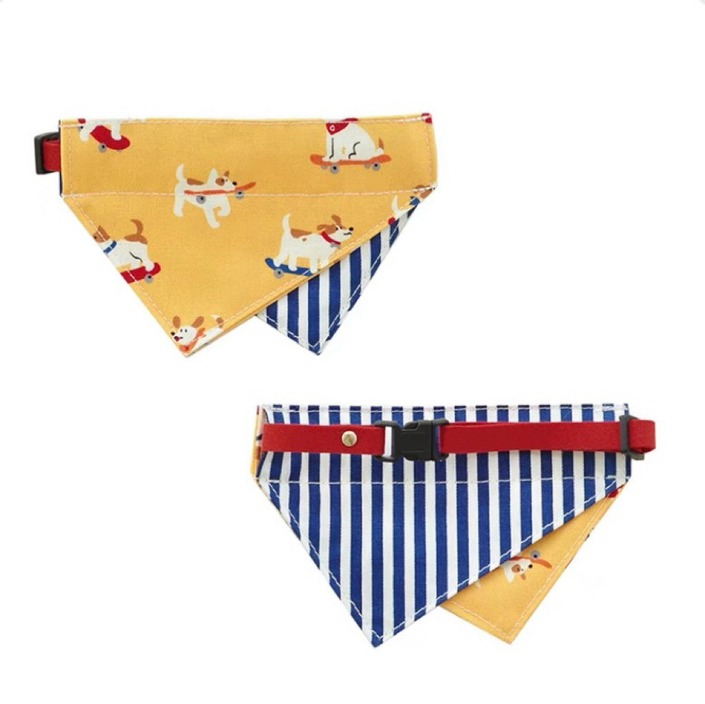 Cat Double Sided Revisable Bandana - Skating Doggie