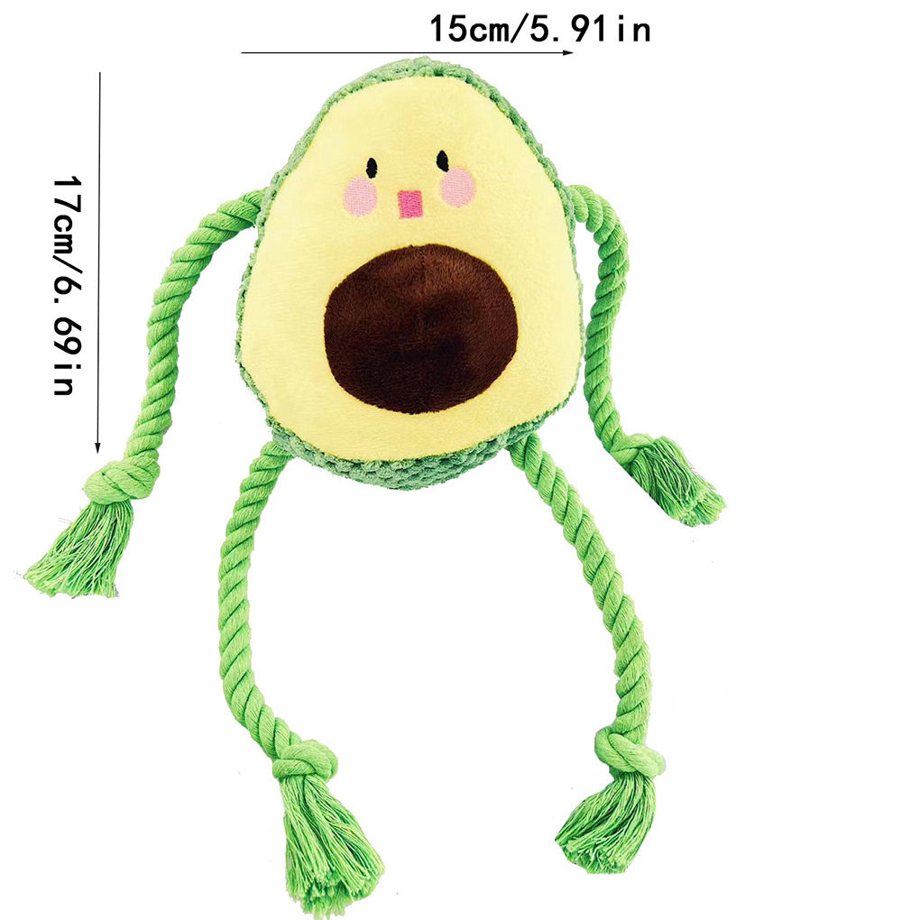 Dog Toy Durable Plush Avocado
