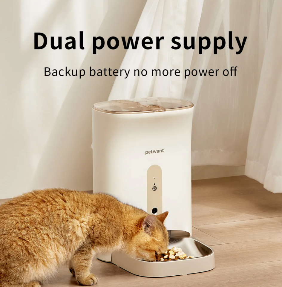 Petwant Smart Feeder 4.5L with built-in Camera Wifi APP Control