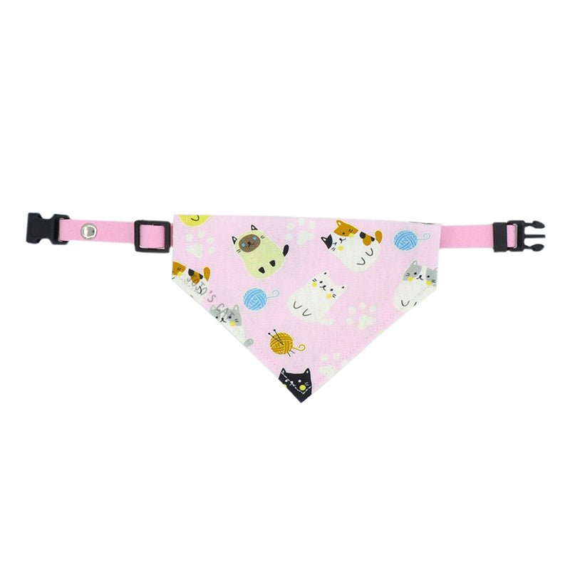 Cat Triangle Bandana - Pink Kitten