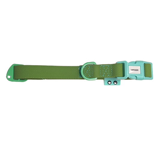 Dog Unmixed PVC Waterproof Collar - Pine Green