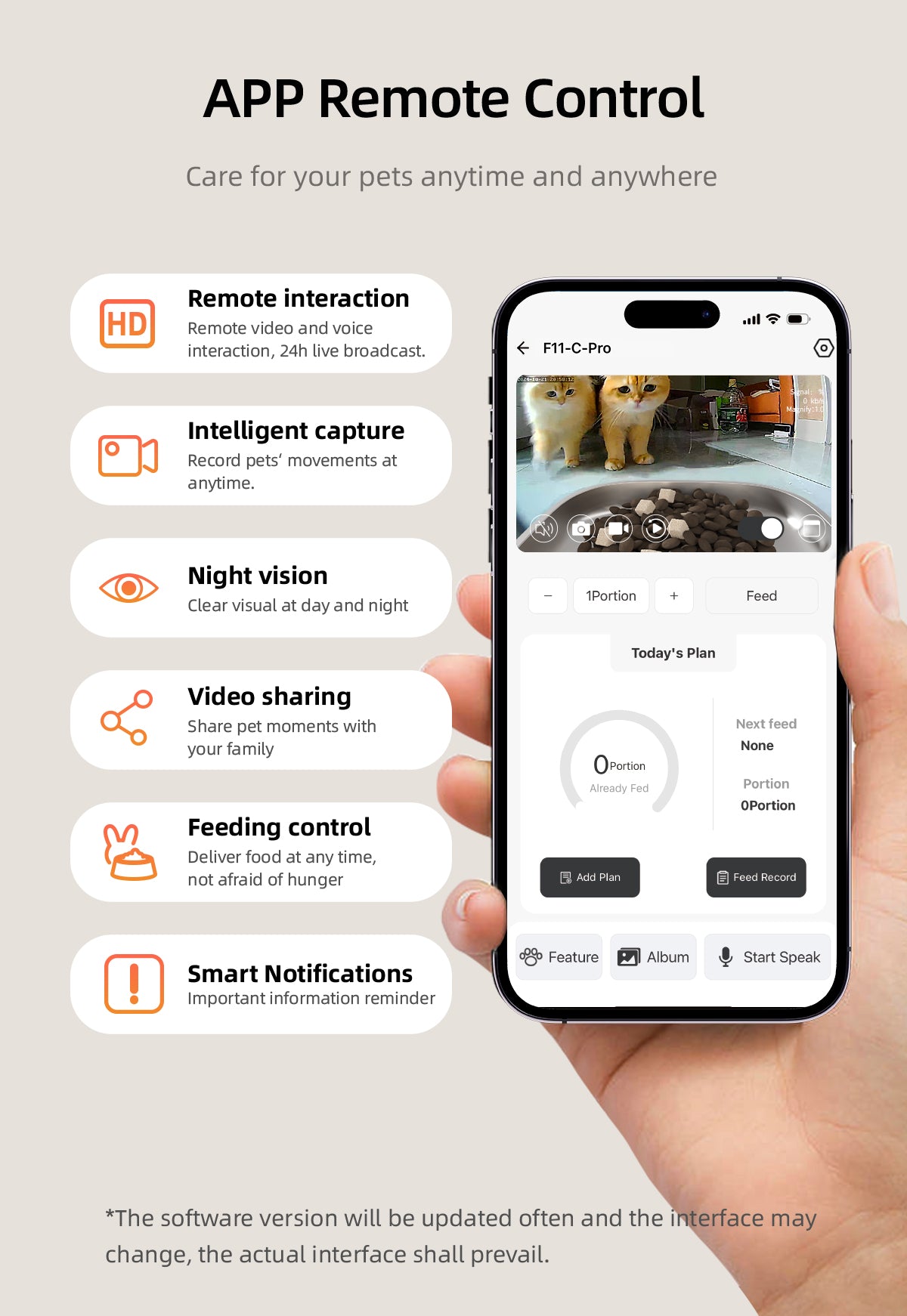Petwant Smart Feeder 4.5L with built-in Camera Wifi APP Control