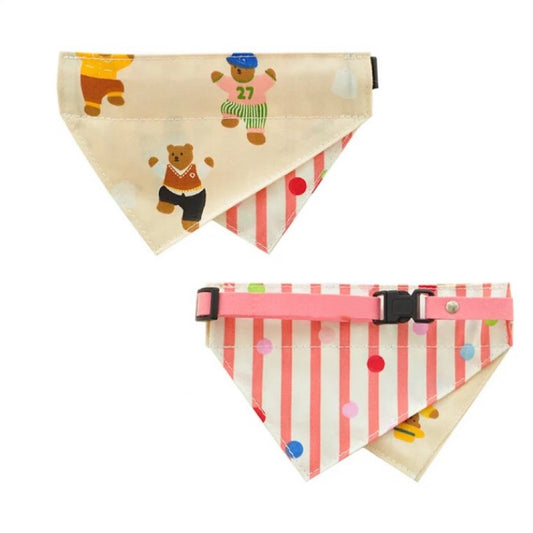 Cat Double Sided Revisable Bandana- Dancing Teddy