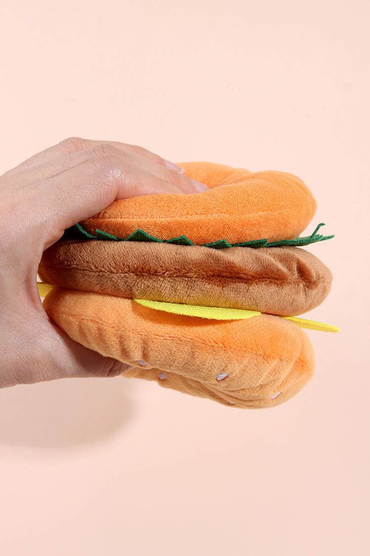 Dog Toy Plush Beary Hamburger