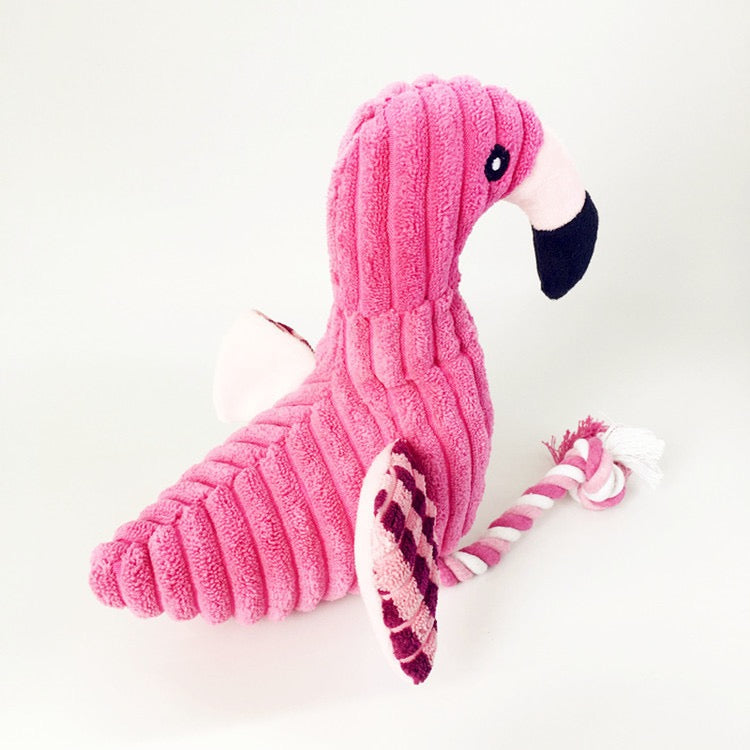 Dog Toy Durable Plush Flamingo