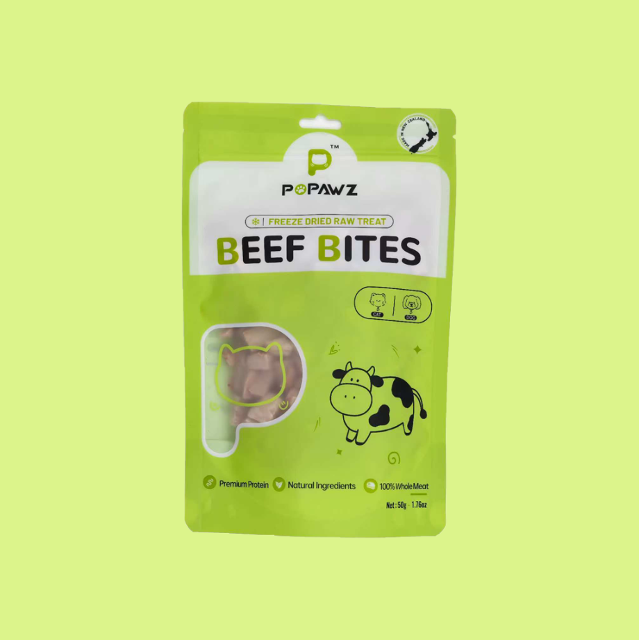 Popawz Freeze dried beef bites 50g