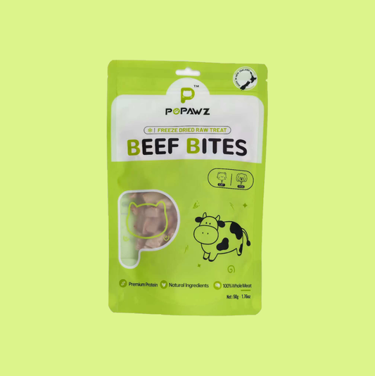 Popawz Freeze dried beef bites 50g