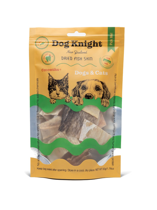 Dog Knight Pet Treats Air Dried Fish Skin 50g