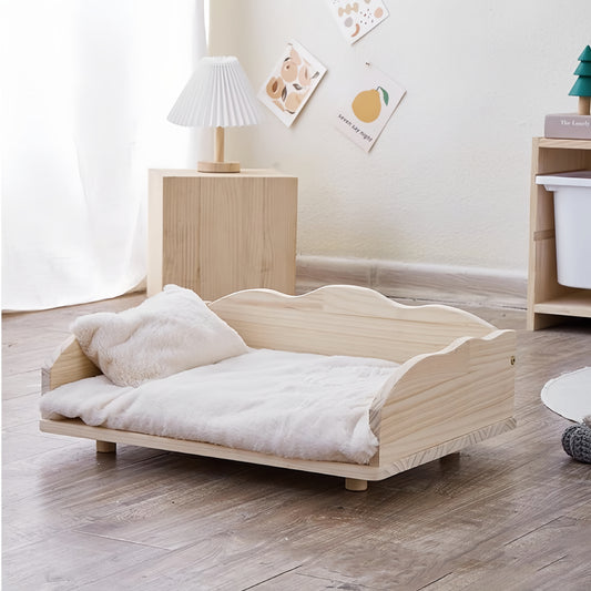Pet Wooden Sofa Bed with Beddings
