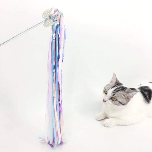 Cat Teaser Wand with Sparkling Laser Tassel