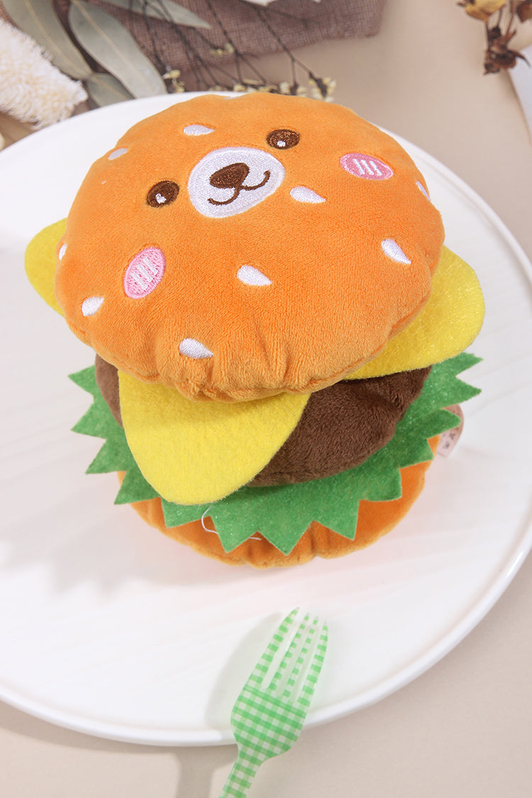 Dog Toy Plush Beary Hamburger