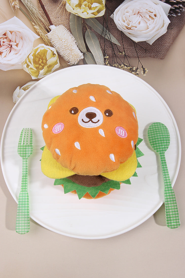 Dog Toy Plush Beary Hamburger