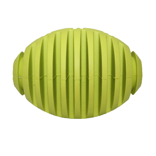 Dog Rubber Chewing Toy - Green Rugby