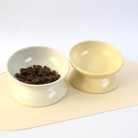 Elegant Ceramic Elevated Food Bowl (Available in 4 Colours)