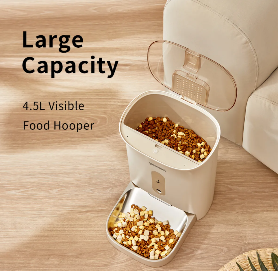 Petwant Smart Feeder 4.5L with built-in Camera Wifi APP Control